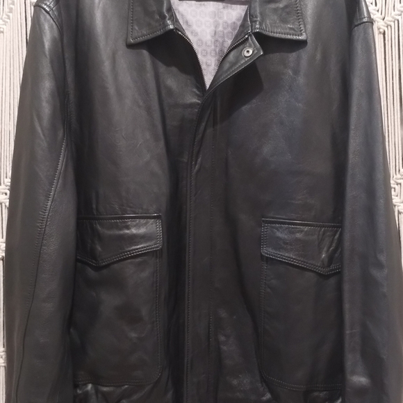 🔥BNWT 🔥 Pino Porte ~ Pilot Leather Bomber Jacket (XL)(feels like a [L]) - Picture 7 of 9